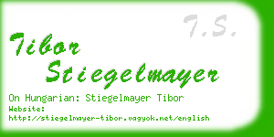 tibor stiegelmayer business card